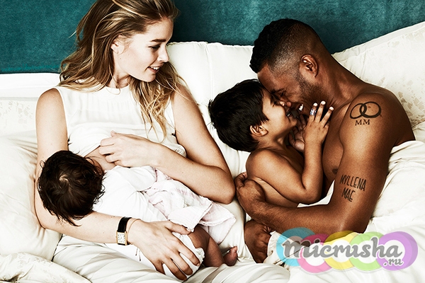 Даутцен Крез (Doutzen Kroes) с мужем и детьми